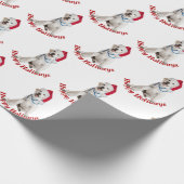 Weihnachts-Labrador Retriever mit Stethoskop Geschenkpapier (Ecke)