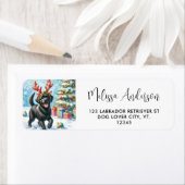 Weihnachts-Labrador Retriever Puppy-Rücksendeadres (Insitu)