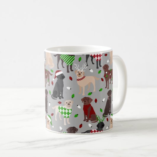 Weihnachts Labrador Retriever Tasse (VorderseiteRechts)
