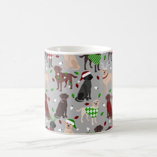 Weihnachts Labrador Retriever Tasse (Mittel)