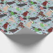 Weihnachts-Labrador Retriever-Wrapping-Papier Geschenkpapier (Ecke)