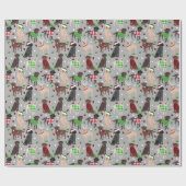 Weihnachts-Labrador Retriever-Wrapping-Papier Geschenkpapier (Flach)