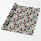Weihnachts-Labrador Retriever-Wrapping-Papier Geschenkpapier (Ungerollt)