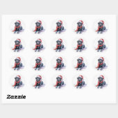 Weihnachts-Labrador-Rundsticker Runder Aufkleber (Blatt)
