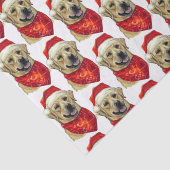 Weihnachts-Labrador Seidenpapier (Detail)