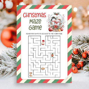 Weihnachts-Labyrinth-Spiel Feiertagskarte