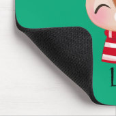 Weihnachts-Lächeln Rentier-Gesicht Mousepad (Ecke)