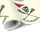 Weihnachts-Lacrosse-Schläger Geschenkpapier (Rolleneckpunkt)