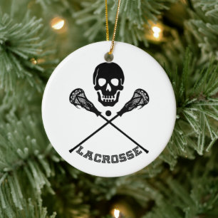 Weihnachts-Lacrosse-Schläger Keramik Ornament