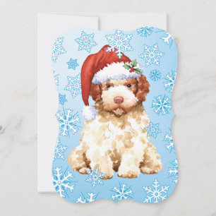 Weihnachts-Lagotto Romagnolo Ferienkarte Feiertagskarte