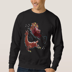 WEIHNACHTS-LAMA COOL CUTE RETRO FEIERTAG SWEATSHIRT
