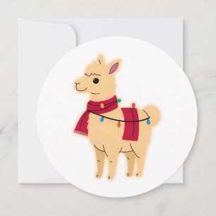 Weihnachts Lama Lights - Funny Holiday Animal Desi Feiertagskarte