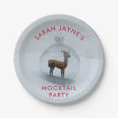 Weihnachts-Lama-Party Pappteller (Vorderseite)