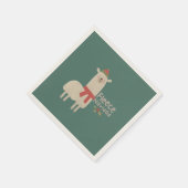 Weihnachts-Lama-Pun: Fleece Navidad Serviette (Ecke)