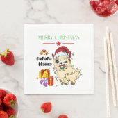 Weihnachts-Lama-Serviette Serviette (Beispiel)