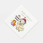 Weihnachts-Lama-Serviette Serviette (Ecke)