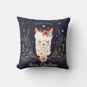 Weihnachts-Lama-Wurfkissen Kissen