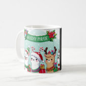 Weihnachts-Lamas Kaffeetasse (Vorderseite Links)