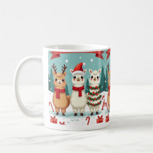 Weihnachts-Lamas-Parade Kaffeetasse