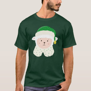 Weihnachts-Lamm-Schaf mit Elfenhut T-Shirt