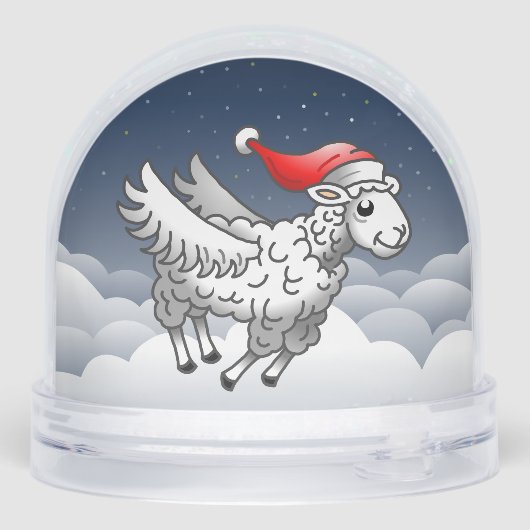 Weihnachts-Lamm Schneekugeln (Rückseite)