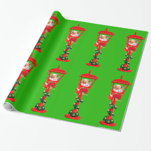 Weihnachts-Lampe Post Red Wrapper Geschenkpapier