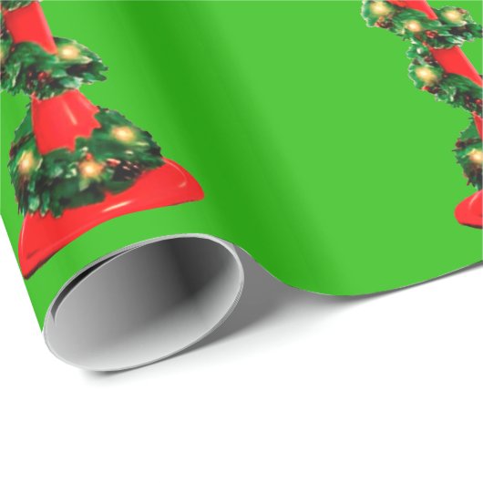 Weihnachts-Lampe Post Red Wrapper Geschenkpapier (Rolleneckpunkt)