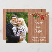 Weihnachts-Land-Foto Save the Date (Vorne/Hinten)