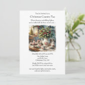 Weihnachts-Land-Teeparty Einladung (Stehend Vorderseite)