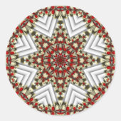 Weihnachts-Länderpatchwork Runder Aufkleber (Vorderseite)