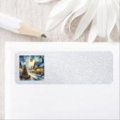 Weihnachts Landscape Art Address Labels (Insitu)