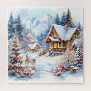 Weihnachts Landschaft Art Puzzle