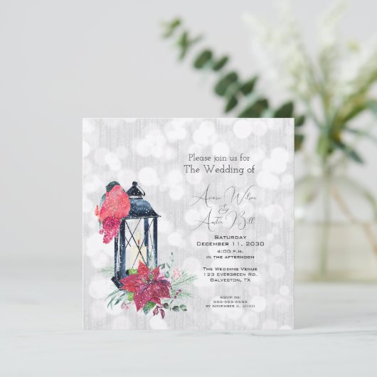 Weihnachts-Lantern-Sparkle-Hochzeit (Stehend Vorderseite)