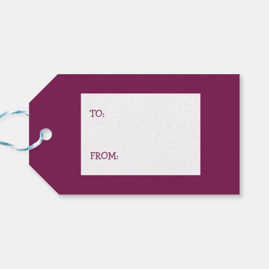 Weihnachts Leary the Pig Geschenkanhänger (Rückseite Horizontal)