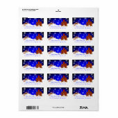 Weihnachts-Lebkuchen-Adressetikett Adressaufkleber (Vorne)