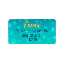 Weihnachts-Lebkuchen Candy House und Neujahr Adressaufkleber