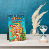 Weihnachts-Lebkuchen Candy House und Neujahr Fotoplatte (Seite)