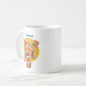 Weihnachts-Lebkuchen Candy House und Neujahr Kaffeetasse (Vorderseite Links)