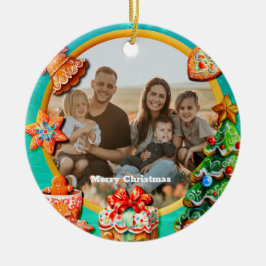 Weihnachts-Lebkuchen Candy House und Neujahr Keramik Ornament