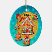 Weihnachts-Lebkuchen Candy House und Neujahr Keramik Ornament (Rechts)