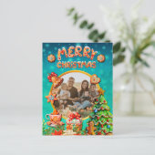 Weihnachts-Lebkuchen Candy House und Neujahr Postkarte (Stehend Vorderseite)