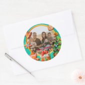 Weihnachts-Lebkuchen Candy House und Neujahr Runder Aufkleber (Umschlag)