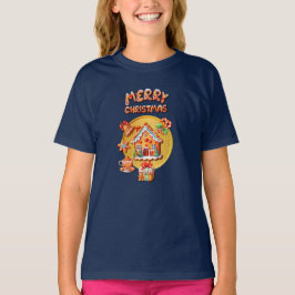 Weihnachts-Lebkuchen Candy House und Neujahr T-Shirt