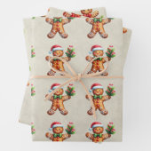 Weihnachts-Lebkuchen-Cookies Geschenkpapier Set (Beispiel)