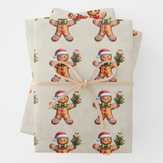 Weihnachts-Lebkuchen-Cookies Geschenkpapier Set (Beispiel)