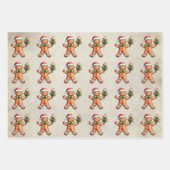 Weihnachts-Lebkuchen-Cookies Geschenkpapier Set (Vorderseite)