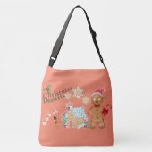 Weihnachts-Lebkuchen-Crossbody-Tasche Tragetaschen Mit Langen Trägern (Rückseite)