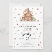 Weihnachts-Lebkuchen-Dekorationskost Party Einladung (Vorderseite)