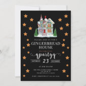 Weihnachts-Lebkuchen-Dekorationskost Party Einladung (Vorderseite)