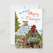 Weihnachts-Lebkuchen-Flachkarte (Vorderseite)